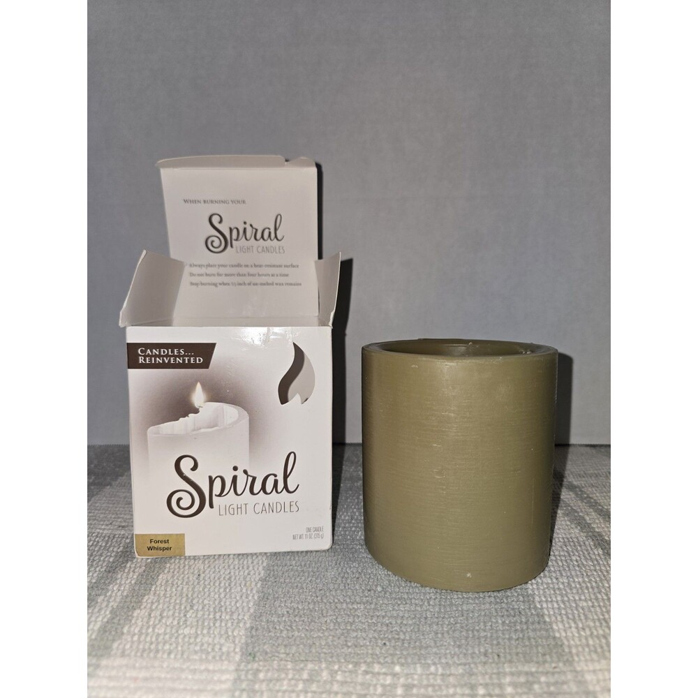 Sprial Light Candle 4x4 Forest Green Scented Candle